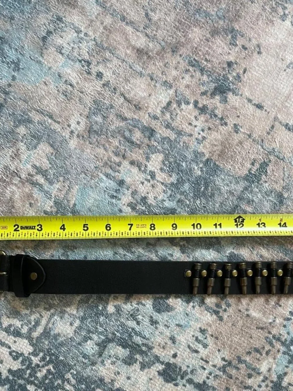 Black and copper bullet belt
